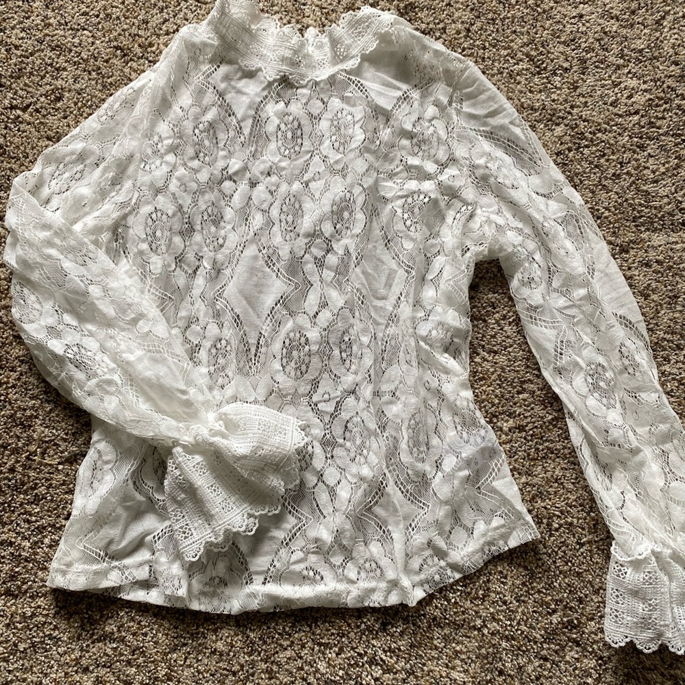 Elegant White Lace Blouse